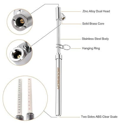 Heavy Duty Tire Pressure Gauge 10 (Silver / 1pack)