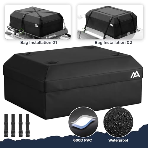 54" x 39" x 5" Roof Rack Cargo Basket with Bag (54" Cargo Rack W/Bag, Net, 2 Straps)