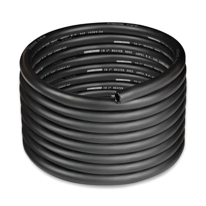 1" Heater Hose Coolant Radiator Straight 60PSI SAE 20R3 20FT Black (1 20FT)