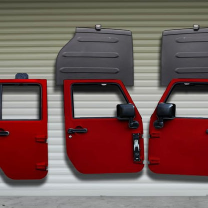 Garage Wall Freedom Panel & Wrangler Door Storage Hangers Combo Kit