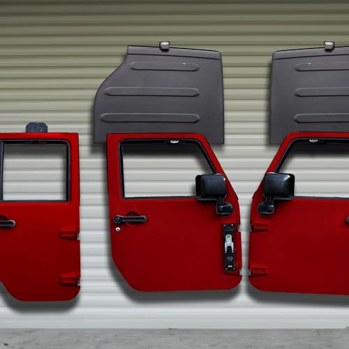 Garage Wall Freedom Panel & Wrangler Door Storage Hangers Combo Kit