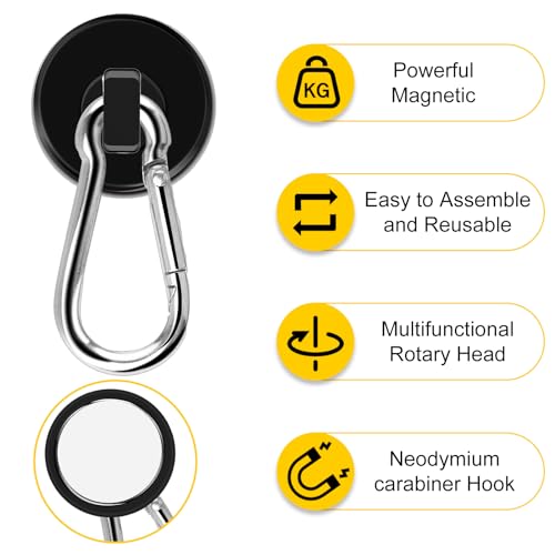 Magnetic Hooks (Black / 0.98in)