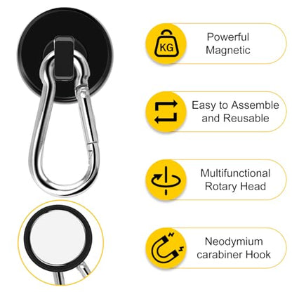 Magnetic Hooks (Black / 0.98in)