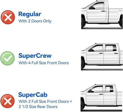 Window Visors Rain Guards for 2015 (2015-2026 f150 SuperCrew)