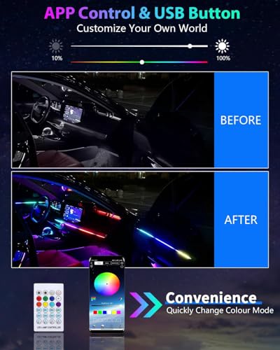 Acrylic LED Lights for Car (Car Ambient Lighting Kit (1 in 1))