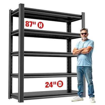 Garage Shelving Storage Rack (24"D x48"W x87"H)