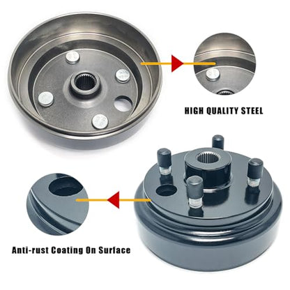 Golf Cart Brake Drum Hub Assembly with 30 Splines Compatible with 1991