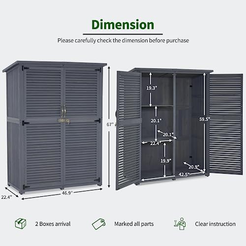 Outdoor Storage Cabinet (Gray / Large)
