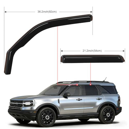 in Channel Rain Guards for Ford Bronco Sport 2021 (Bronco Sport 2021-2025)