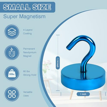 Magnetic Hooks Steel Tube Design for Cruise (Royalblue / 80lb Magnetic Hooks)