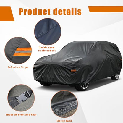 7 Layers Waterproof SUV Car Cover for Chevrolet Suburban 1973 (PE-Black / Custom Fit Chevrolet Suburban)