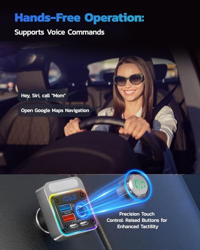 54W Bluetooth 5.3 Car Adapter (Silver)