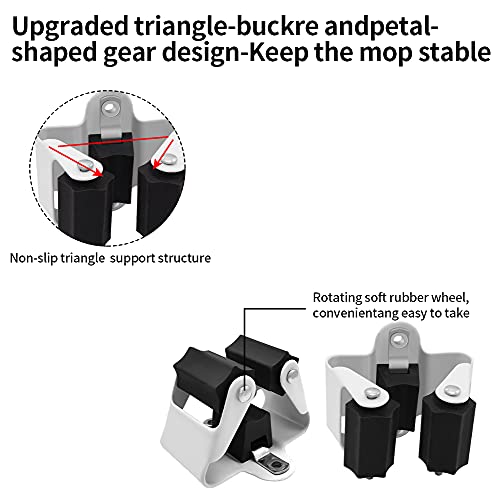 Broom Holder Wall Mount 50 Pack (50 / Matte Black)