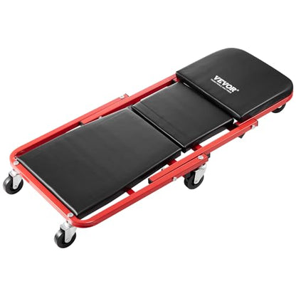 Foldable Z Garage Creeper (36 inch-2 in 1 / Red)