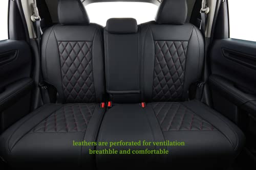 CRV Car Seat Covers Custom Fit for Honda 2015 (Leatherette(Red/Black) / 2015-2016 CRV LX,EX,SE,EX-L,Touring)