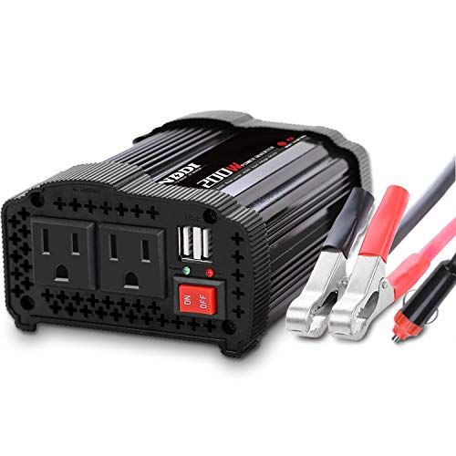 NDDI 200W Car Power Inverter 12V DC to 110V AC Converter (200W Black)