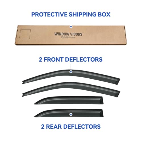 Window Visors Rain Guards for 1992 1993 1994 1995 1996 Toyota Camry Sedan (1992-1996 Toyota Camry)