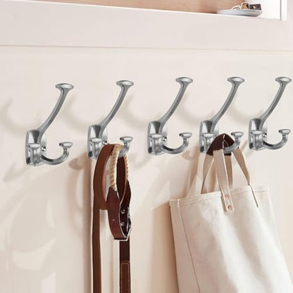 Large Wall Double (Brushed Satin Nickel / 1 Inch(23mm)Hole Center)
