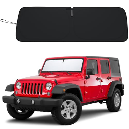 Windshield Sun Shade for Jeep Wrangler JK 2007 (for Wrangler JK 2007-2018)