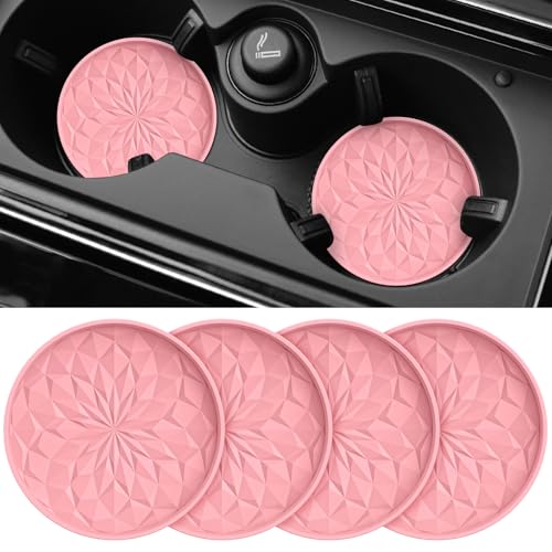 Car Coasters for Cup Holders [4 Pack] (4pack-pink)