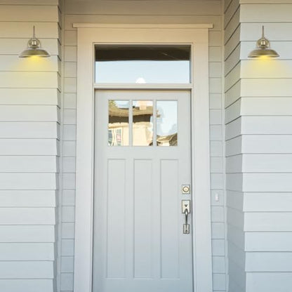 10 Inch Gooseneck Barn Light for Farmhouse (Brass / 10" Dome)