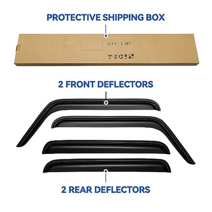 Window Visors Rain Guards for 2007 (2007-2018 Jeep JK)