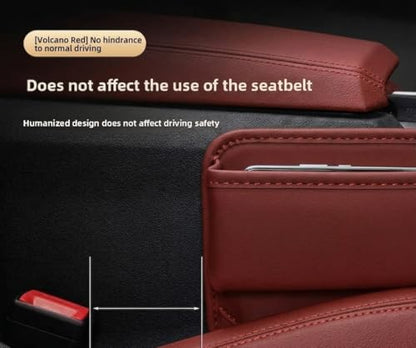 Alymarr Leather Car Seat Gap Filler (Red)