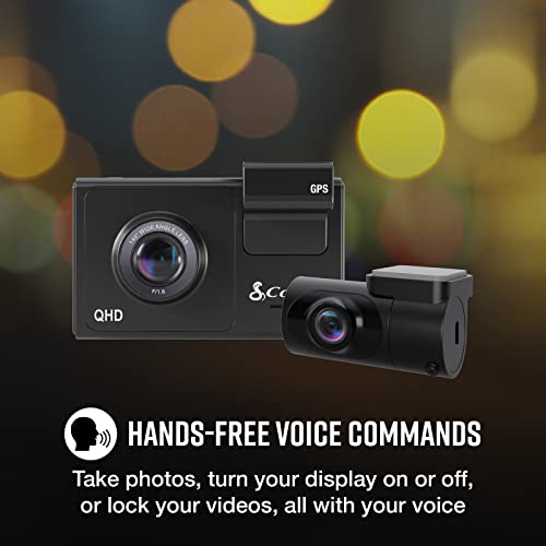 Smart Dash Cam + Rear Cam (QHD Front and Rear View)