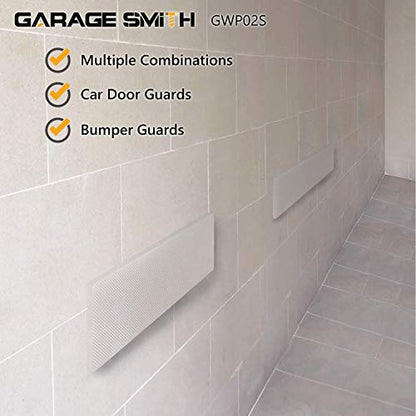 GWP02S Garage Wall Protector Car Door Protectors (White)
