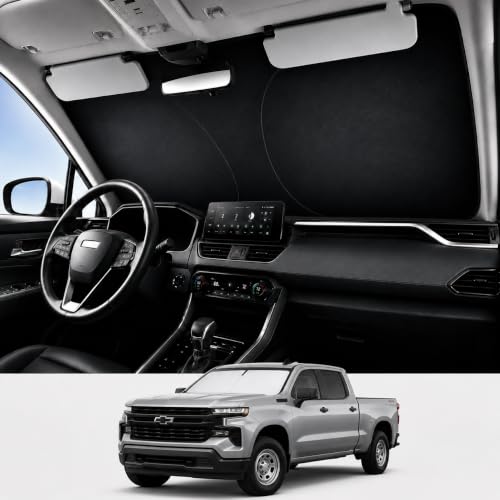 Custom Fit Car Windshield Sun Shade for 2019 (Chevy Silverado 2019-2026)