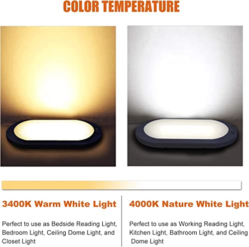 Dual Tone 12Volts Bright RV LED Interior Light with Switch (Dual-Tone: 3000K/4000K)