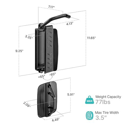 Bike Wall Mount for Garage (1 PACK)