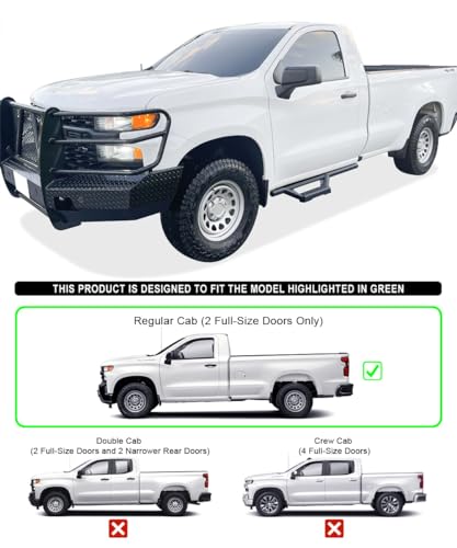 Drop Steps Running Boards for Silverado & Sierra Regular Cab (iArmor Drop Steps)