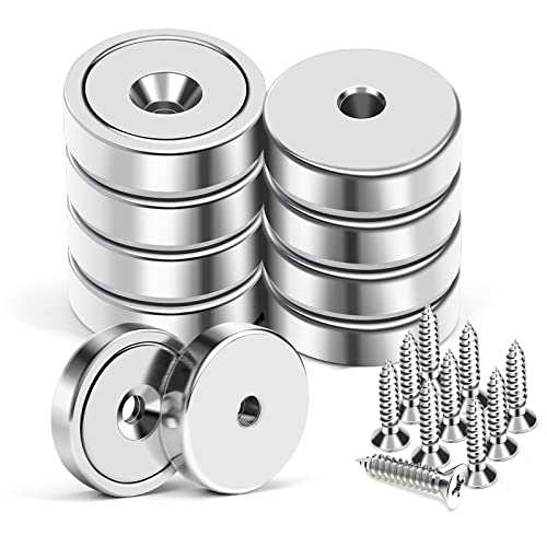 10 Pack Strong Neodymium Cup Magnets 70Lbs+ Holding Force