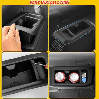 2 Pack Rear Cup Holder Inserts for Toyota Land Cruiser 1958 250 LC250 Prado Accessories 2025 (3rd Row Cup Holders Insert)