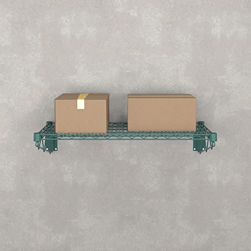 18" x 36" Green Epoxy Wire Wall Mount Shelf (Green / 18" x 36")