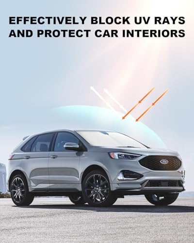 2026 Upgrade Foldable Front Windshield Sunshade fit for Ford Edge 2015 (Fit for Ford Edge 2015-2024)