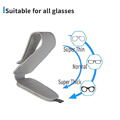 2 Packs Magnetic Sunglass Holder for Car Visor (Grey / 4pcs)