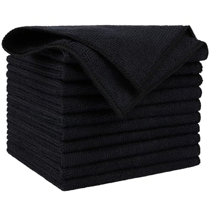 Microfiber Cleaning Cloth (Black / 10PK)