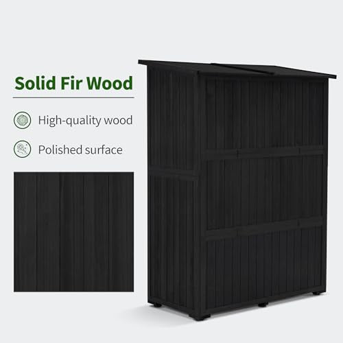 Outdoor Storage Cabinet (Black / Large)