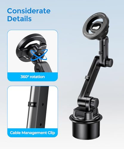 Cup Holder Magnetic Car Phone Mount (Single Magsafe)