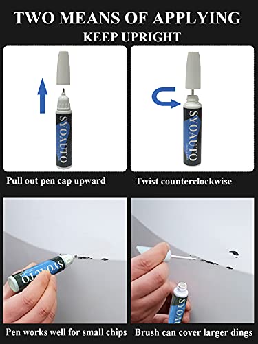 Classic Silver 1F7 Touch Up Paint Fit for Toyota Cars Auto Touch up Paint Scratch Repair Pen Brush and Tip 2 in 1 Classic Silver 1F7 (Classic Silver)
