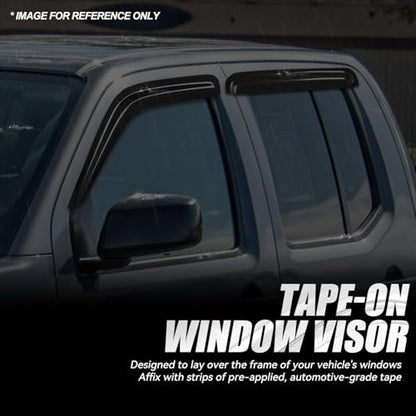 Tape On Window Visors for 2000 (00-04 Nissan Frontier Crew Cab)