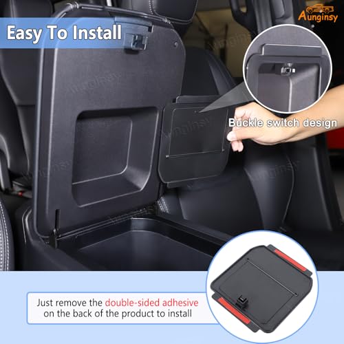 Car Armrest Hidden Storage Box Compatible with Toyota Land Cruiser 250 Prado J250 LC250 2024 2025 Car Center Console Handrail Privacy Storage Box Organizer Tray ABS Insert Pallet Manager Accessories (Black(B))
