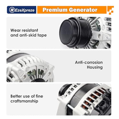 EZEXPREZE 84143540 170A High Output Alternator Fit for 2014 (14009N)