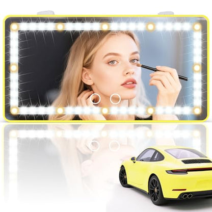 Car Sun Visor Vanity Mirror (Yellow / 1PCS)