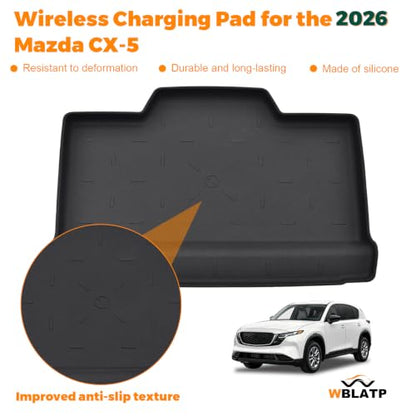 Wireless Charging Mat for 2026 Mazda Cx5 Accessories (for Mazda CX5 Accessories 2026)