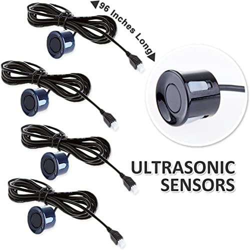 New 4 Parking Sensors LED Display Car Reverse Backup Radar System 10 Pack (10 Pack)