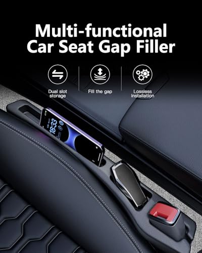 Car Seat Gap Filler 2 Pack (black)