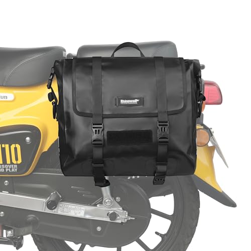 Motorcycle Saddlebag 15L Waterproof Luggage Bag Quick Release Motorcycle Side Bag Fits Most Adventure and Sports Bike Motor Racks (Black 15L / Black 15L)